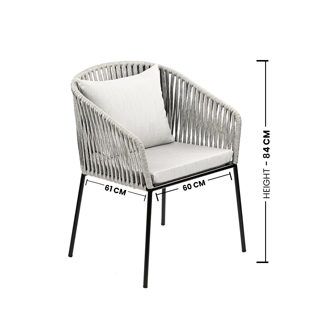 Paula Outdoor Dining Chair with Cushion