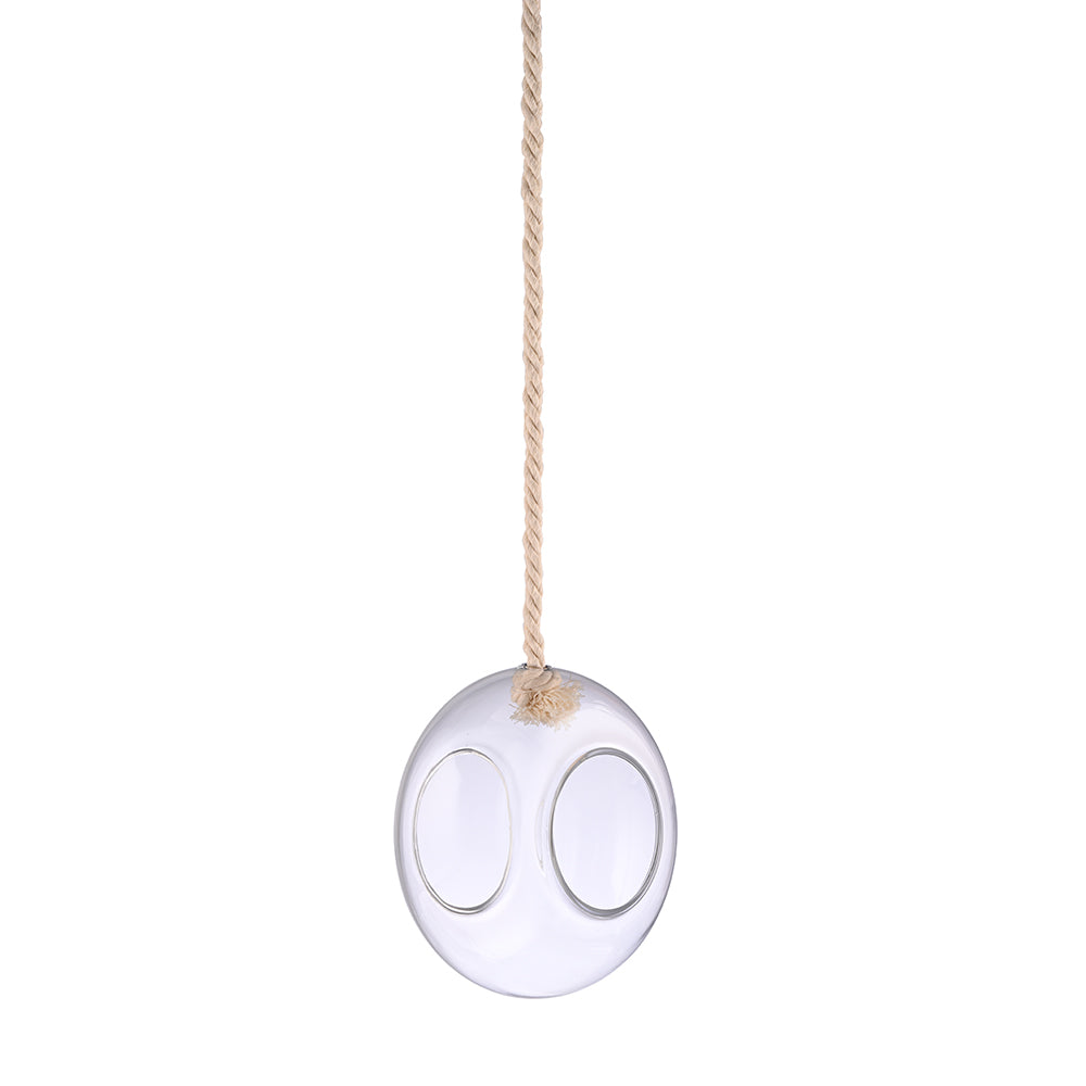 Hanging Glass Holder with Rope- Orb