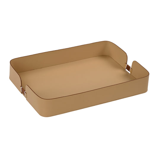 Buckle Leather Paper Tray Large
