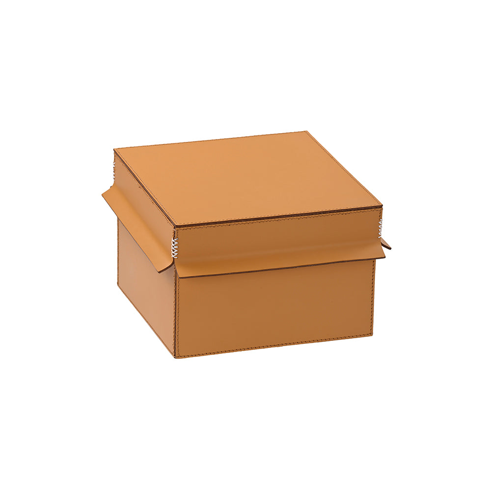 Retro Leather Storage Box with Lid Medium