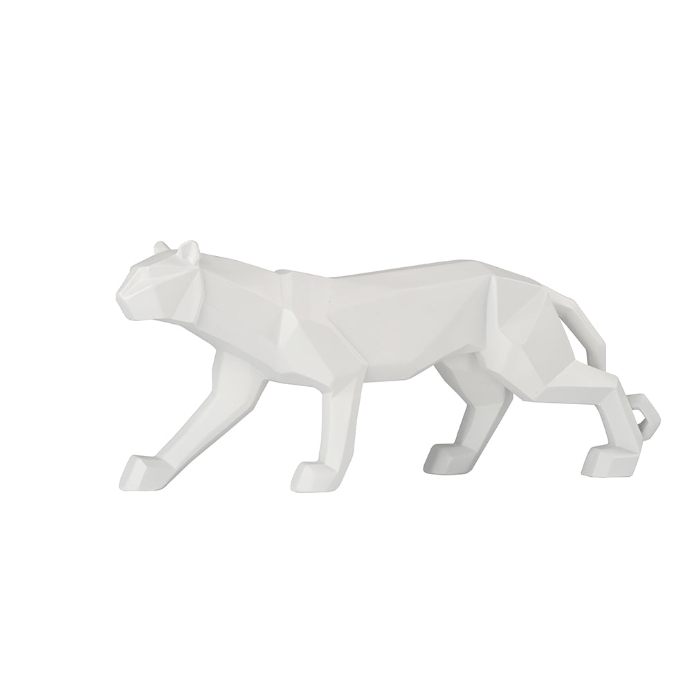 Origami Panther Sculpture White