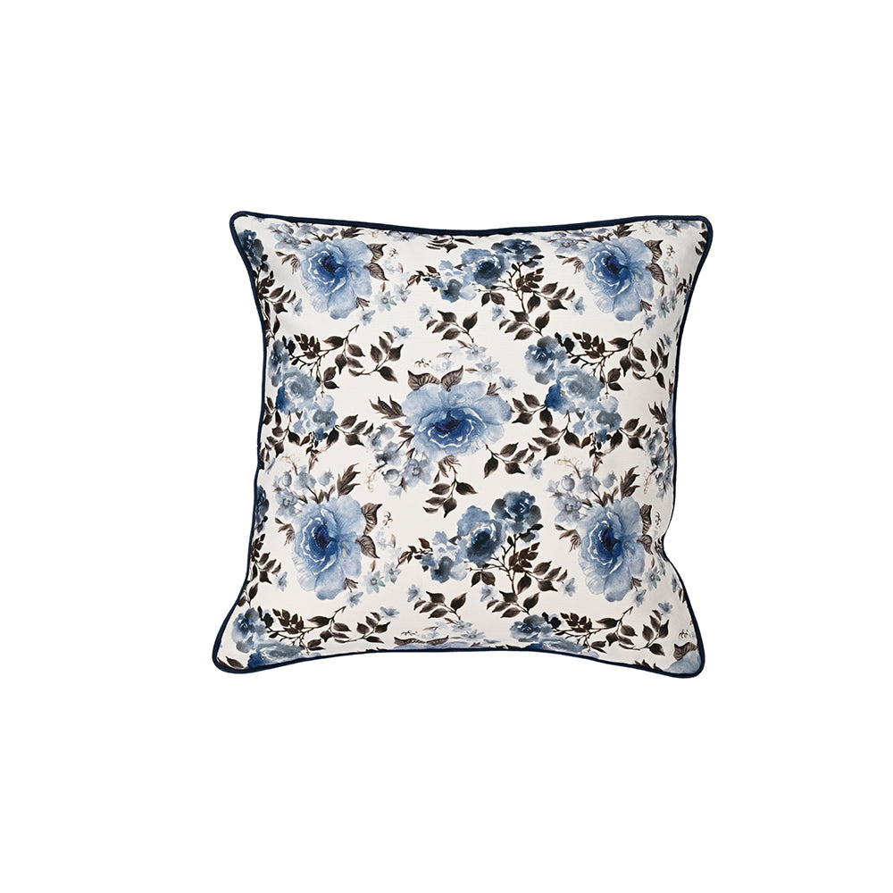 Grace Flower -23 Blue Cushion Cover