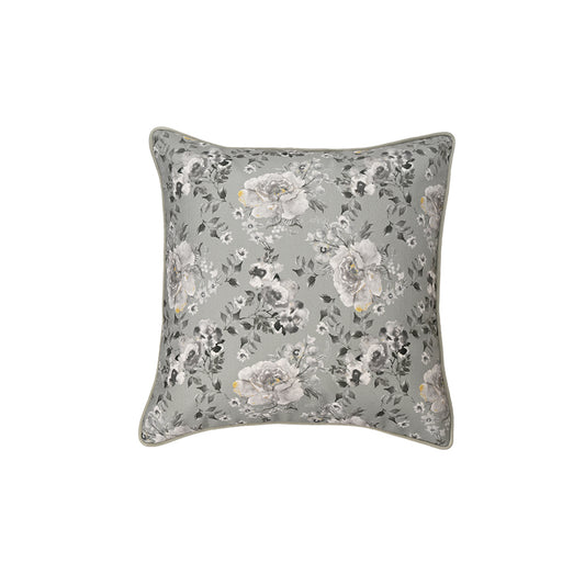 Grace Flower -05 Grey Cushion Cover