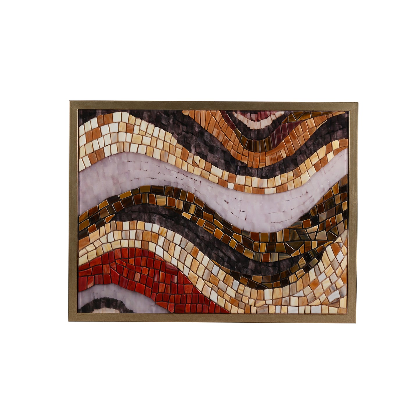 Abstract Earthen Colour Mosaic Mural
