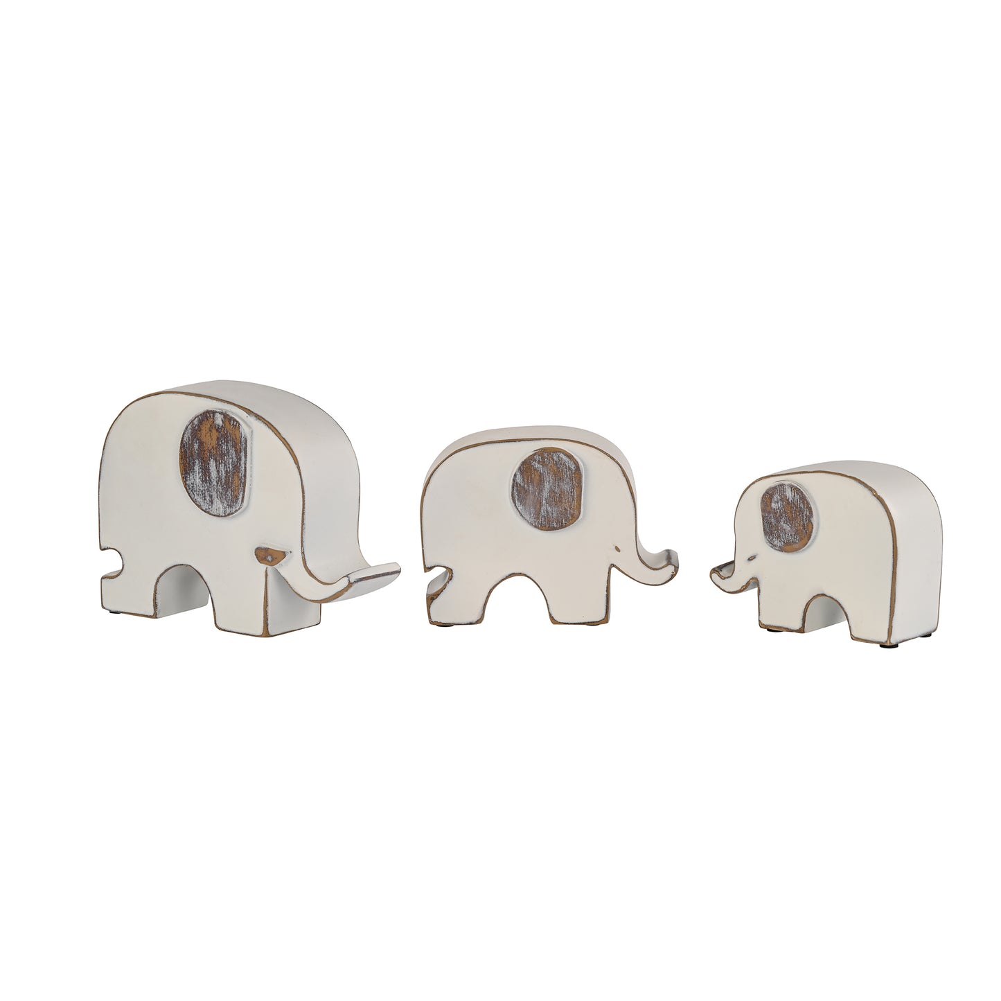 White Elephant Artefact Set of 3