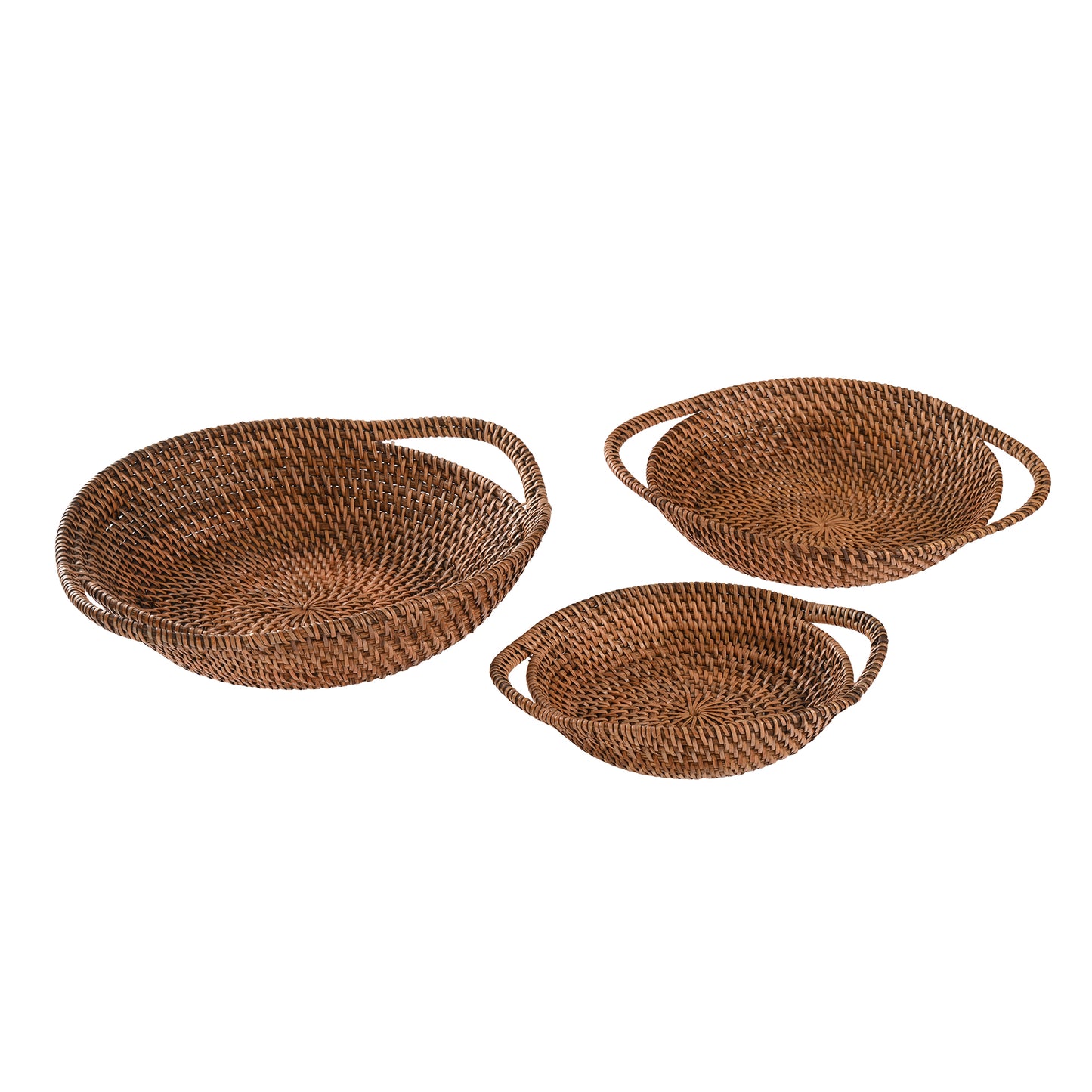 Mayura Tray with Handle Set of 3