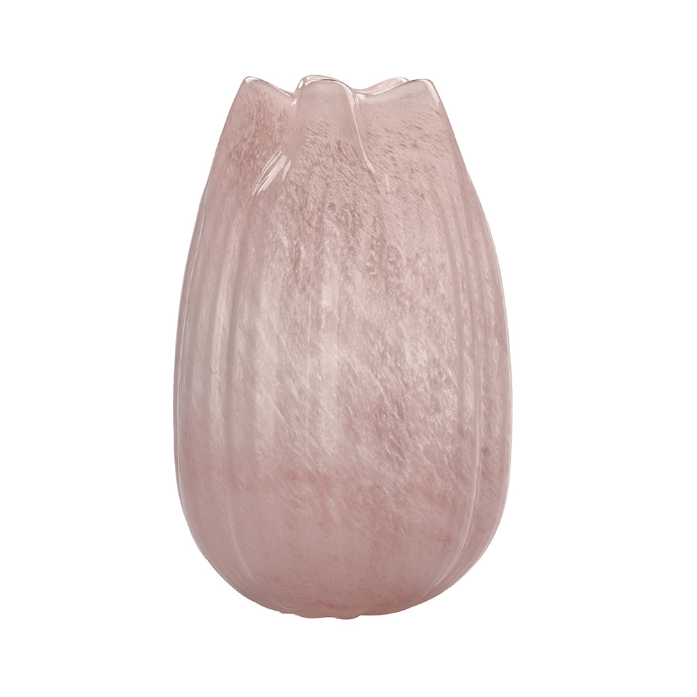 Vintage Pink Alabaster Vase Large