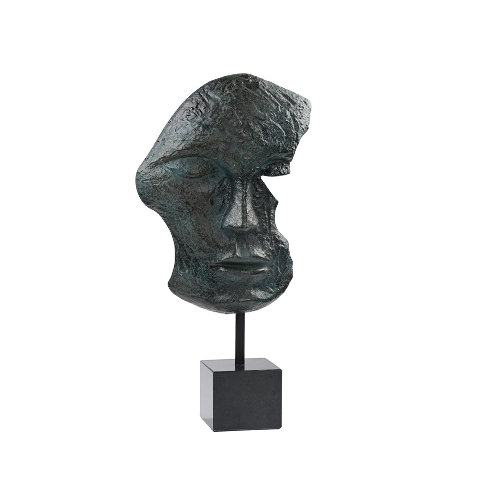 Black Face Mask on Granite Base