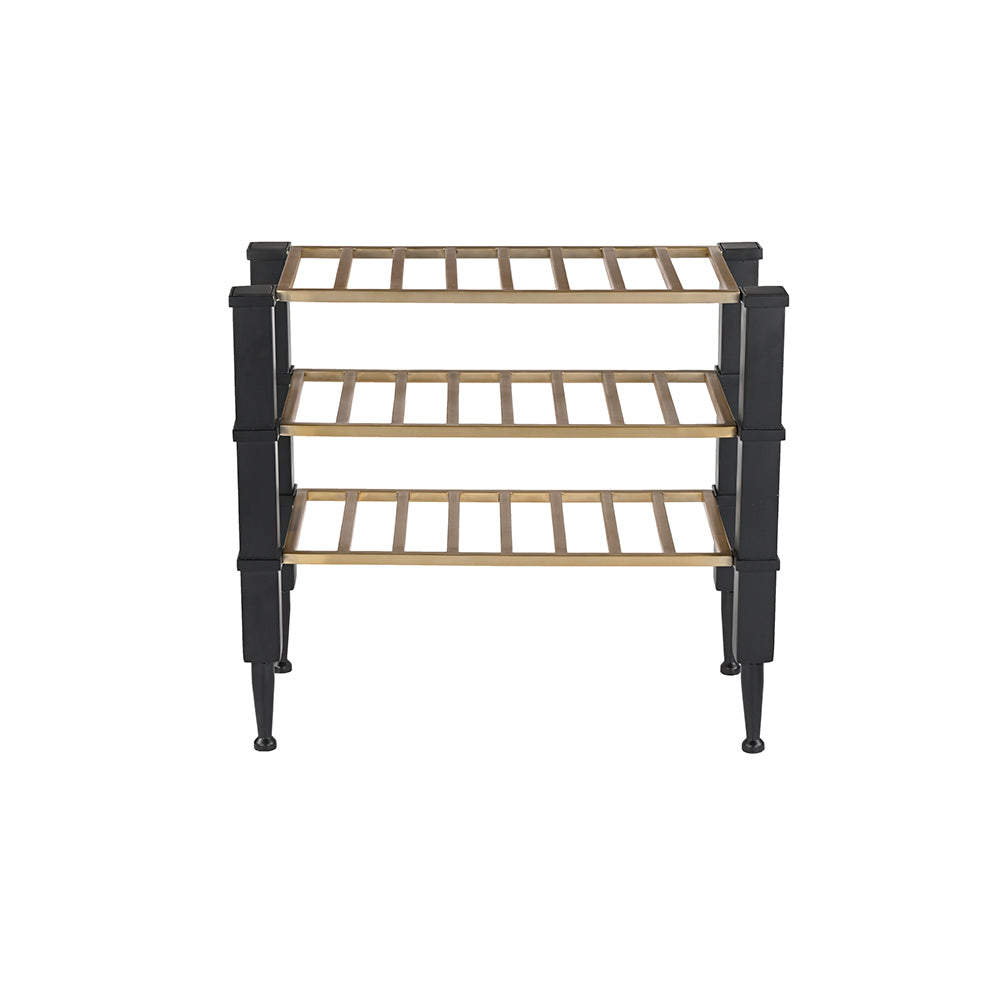 Wine Rack Matt Gold and Black