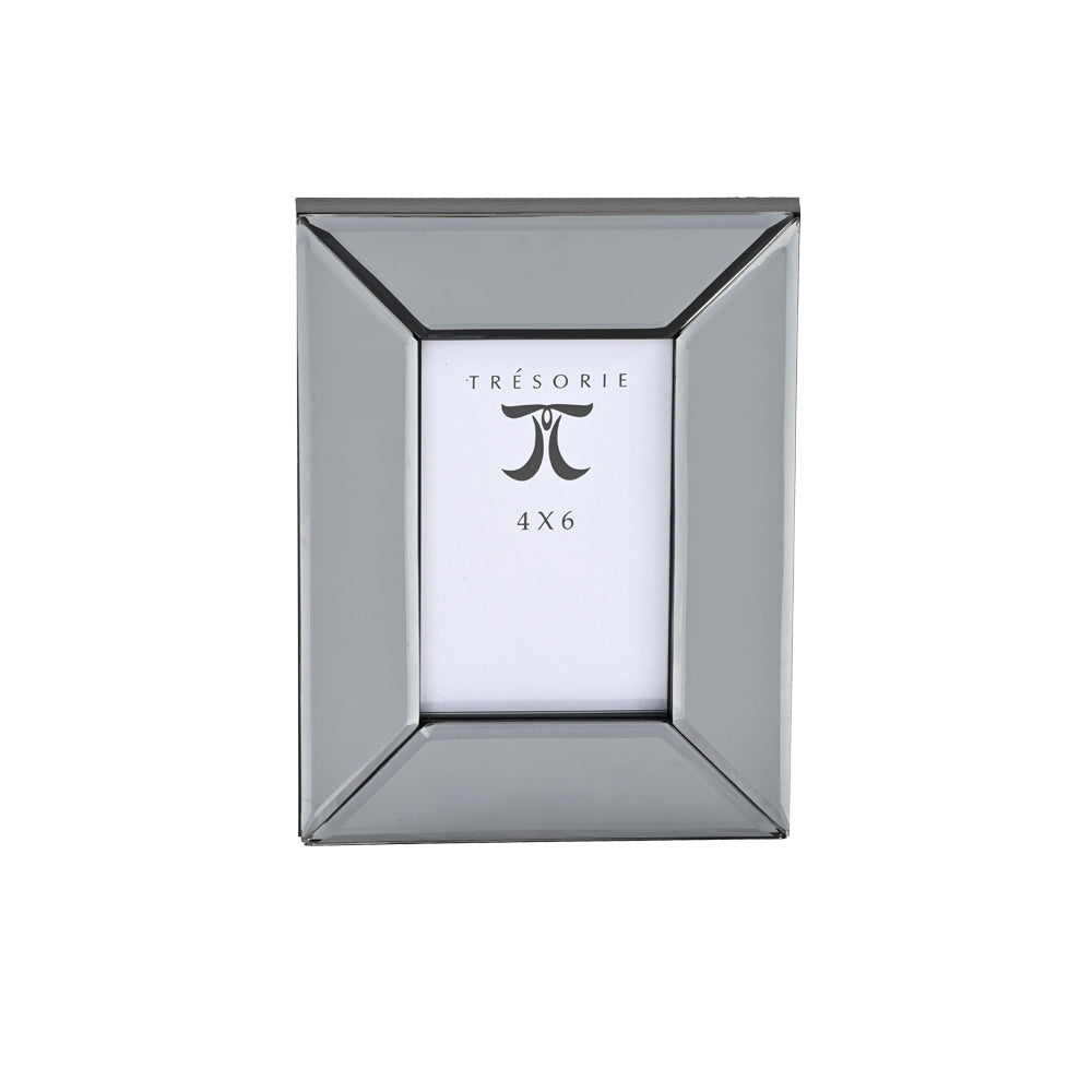 Chrome Glass Beveled Photoframe 4X6