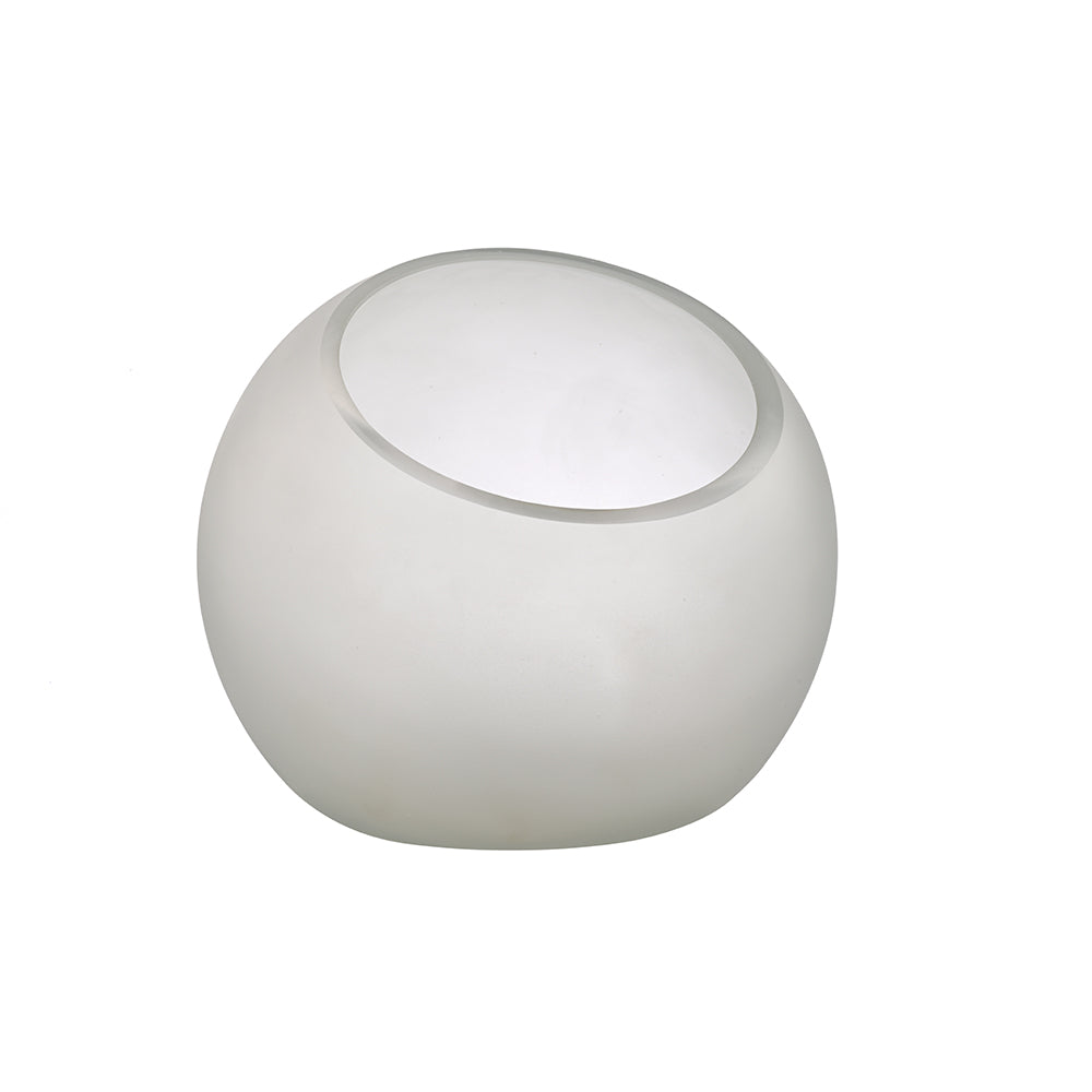 Frosted Vase Rounded White