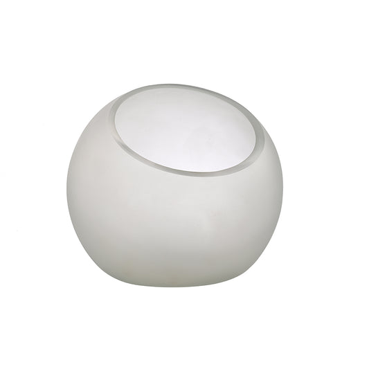 Frosted Vase Rounded White
