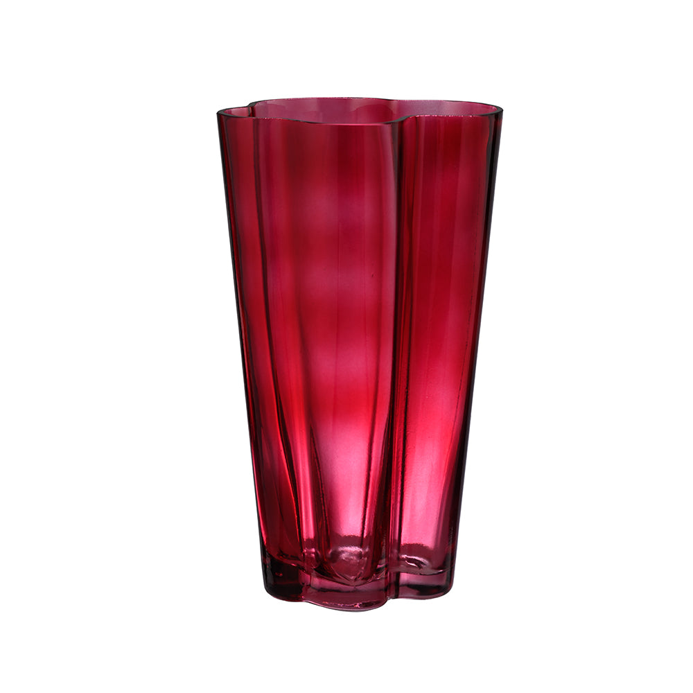 Folded Vase Red Tall