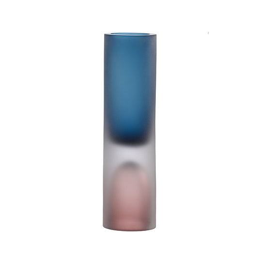 Frosted Vase Blue Medium