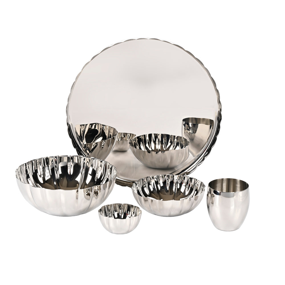 Mushroom Stainless Steel Dinner Set 33 pcs