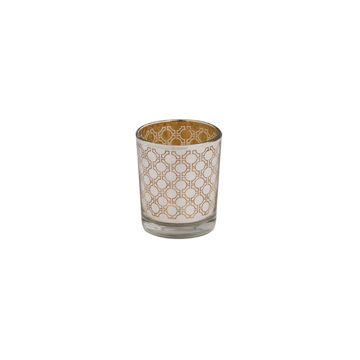 Mosaic Glass Votive Holder Silver 4B