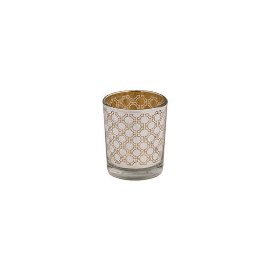 Mosaic Glass Votive Holder Silver 4B