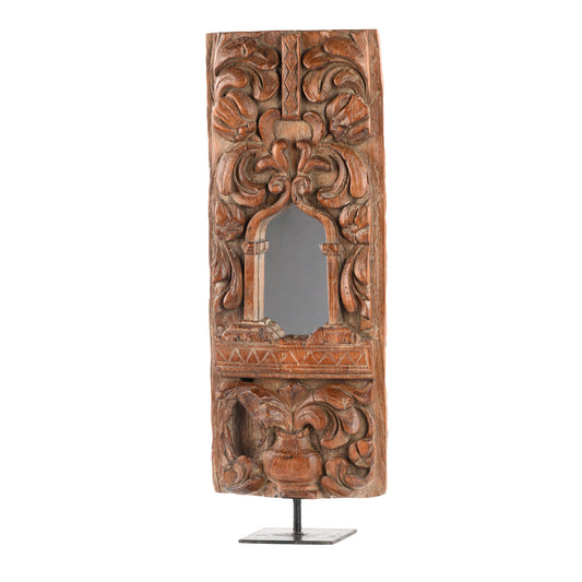 Wooden Artefact on Iron Stand