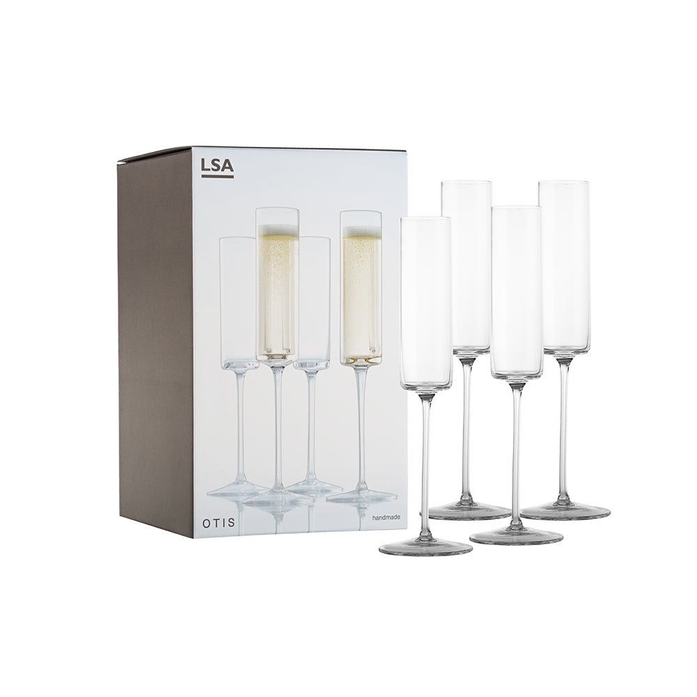 Otis Champagne Flute Glass Set Of 4