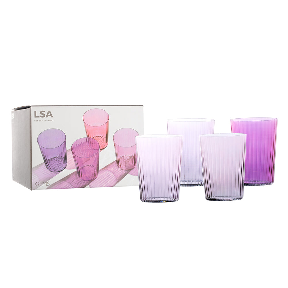 Garnet Gems Tumbler Set Of 4