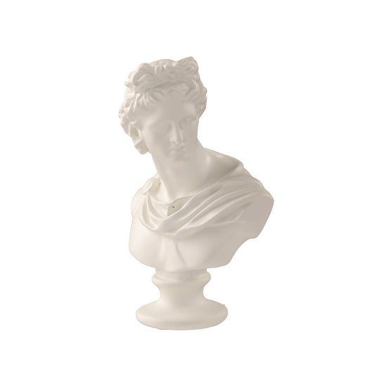Bust of Apollo Greek Sculpture White Large