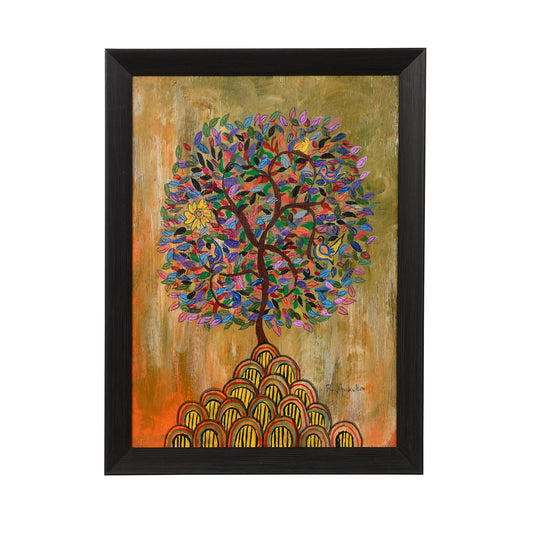 Tree of Life Acrylic-on Wood-Ankita Rohra