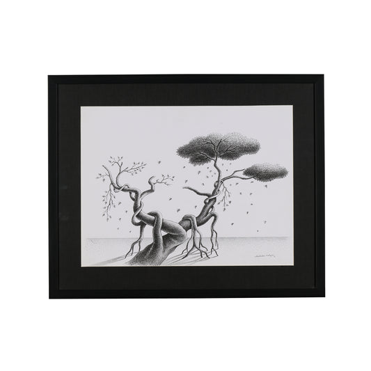 Togetherness Pen & Ink on Paper - Madhukar Mahajan