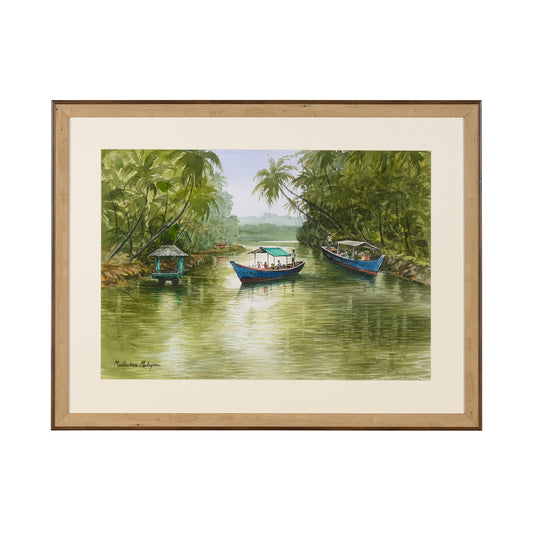 Backwater Water Colour on Paper-Madhukar Mahajan