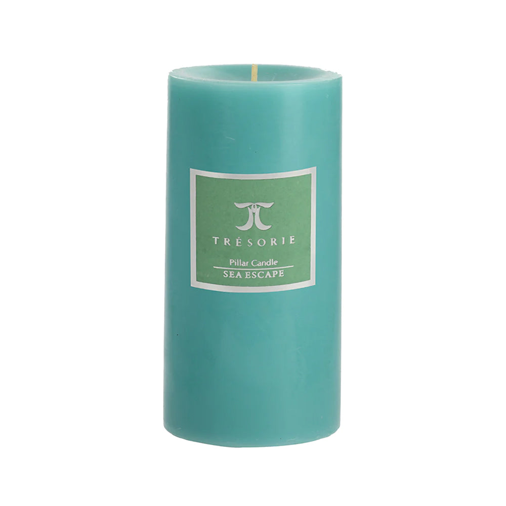 Seascape Pillar Candle 3X6
