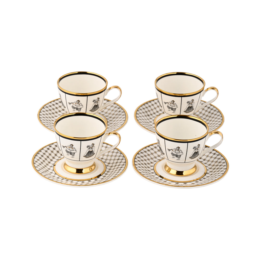 Gift Set - Byah Tea Cup and Saucers set of 4