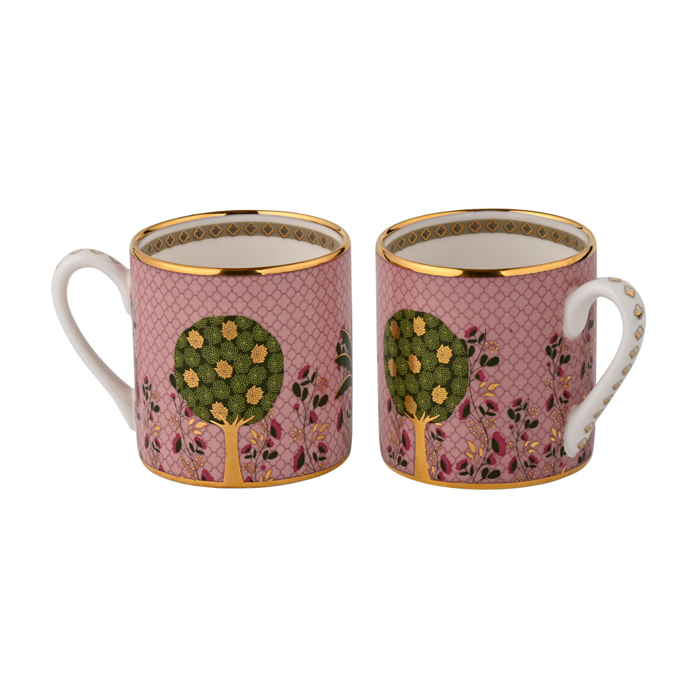 Gift Set - Pink Pichwai Tea Mugs Set of 4