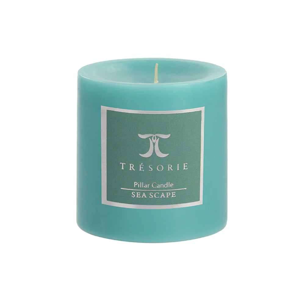 Seascape Pillar Candle 3X3