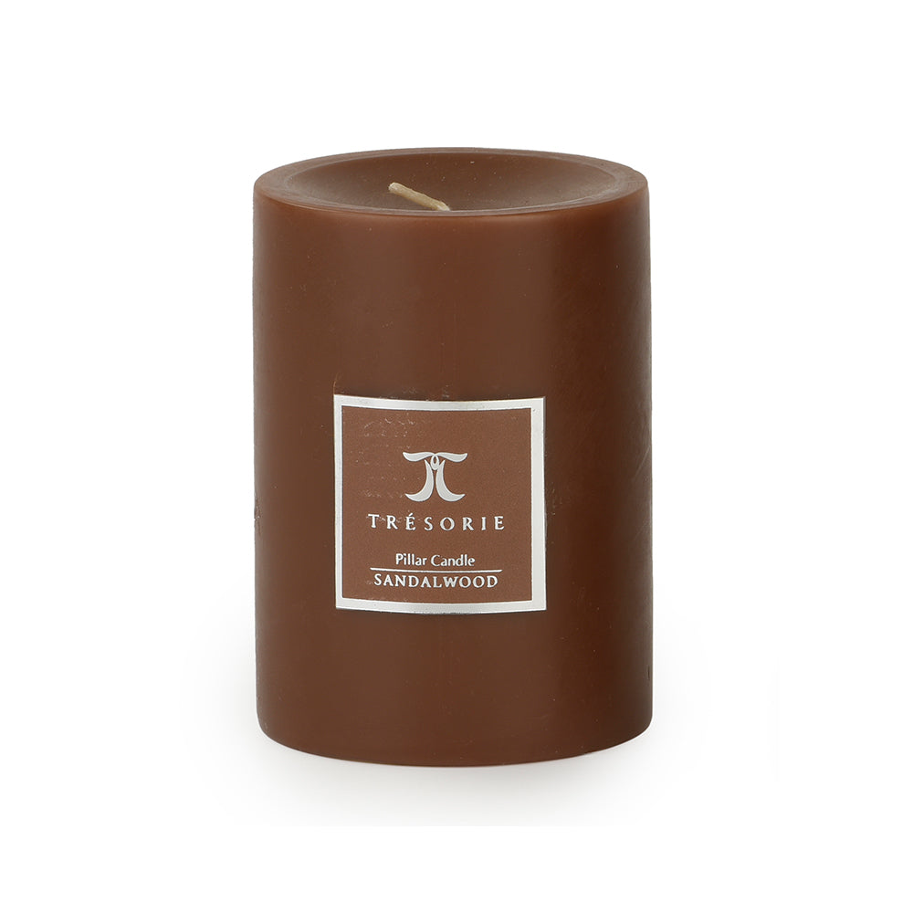 Sandalwood Pillar Candle 3X4