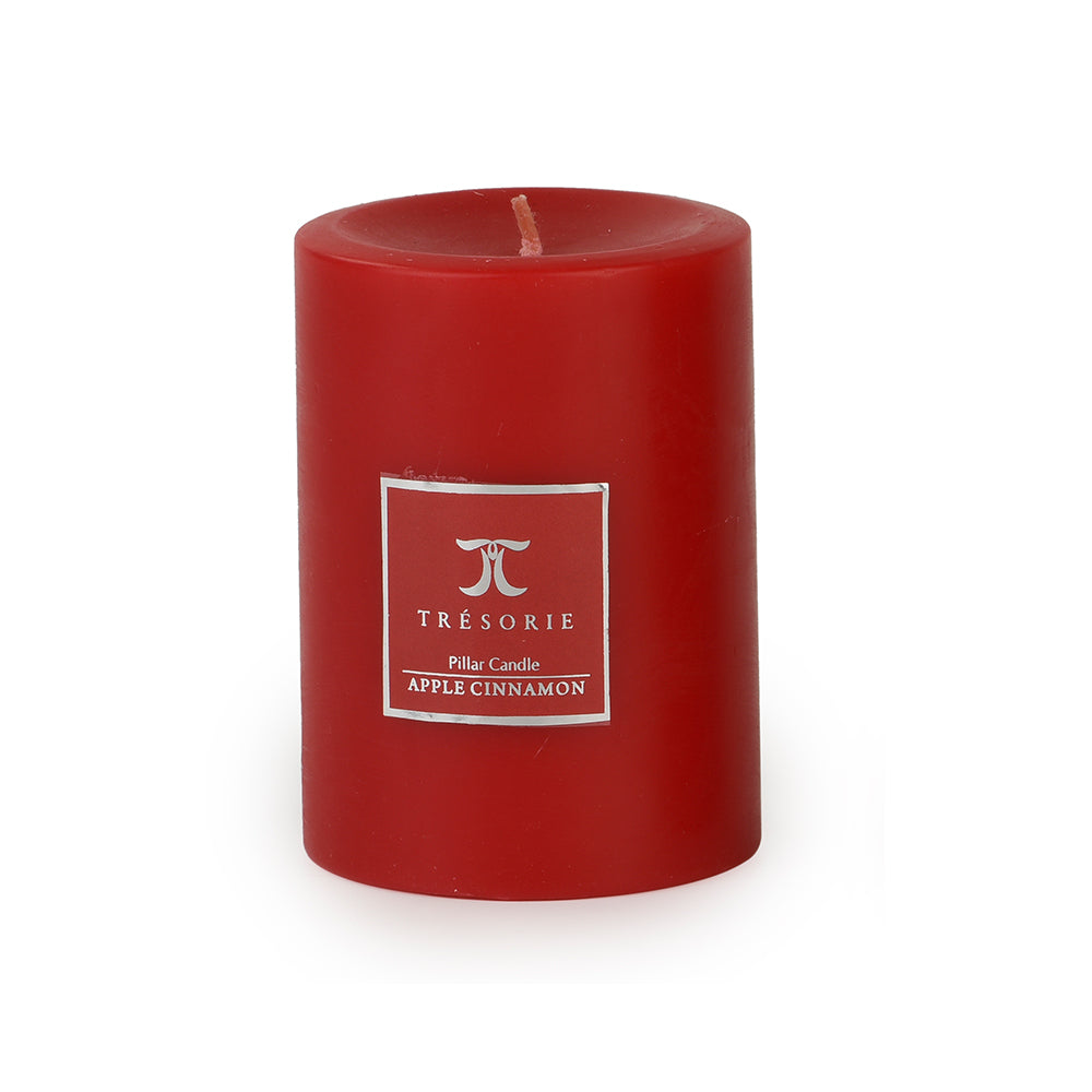 Apple Cinnamon Pillar Candle 3X4