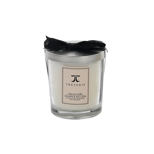 Classis and Fig Leaf Glass Jar Candle