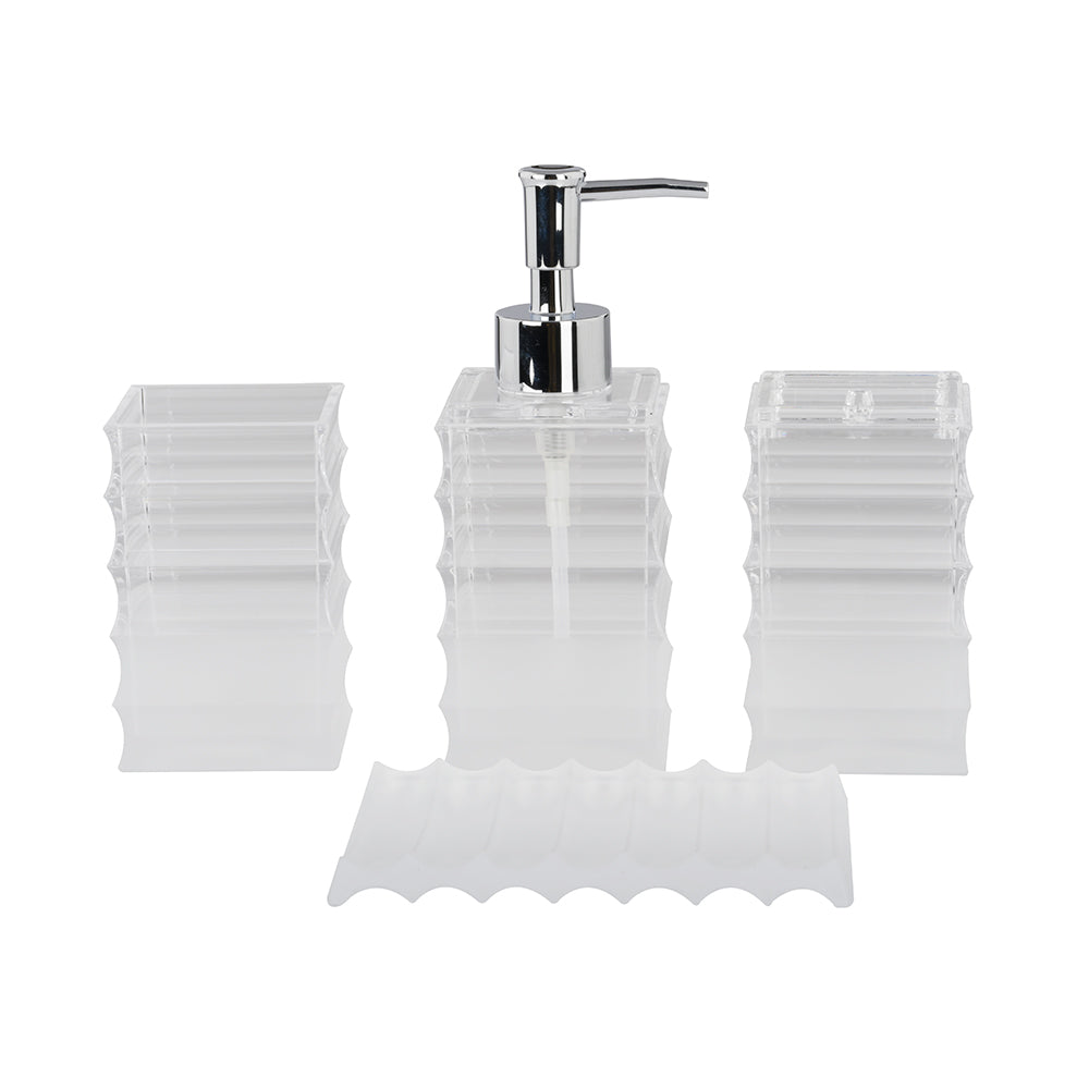 Two Tone Acrylic Bathroom Set of 4