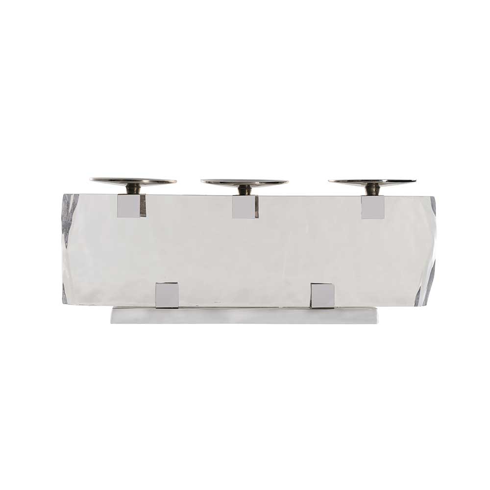 Aluminum Acrylic Pillar Candle Holder Large