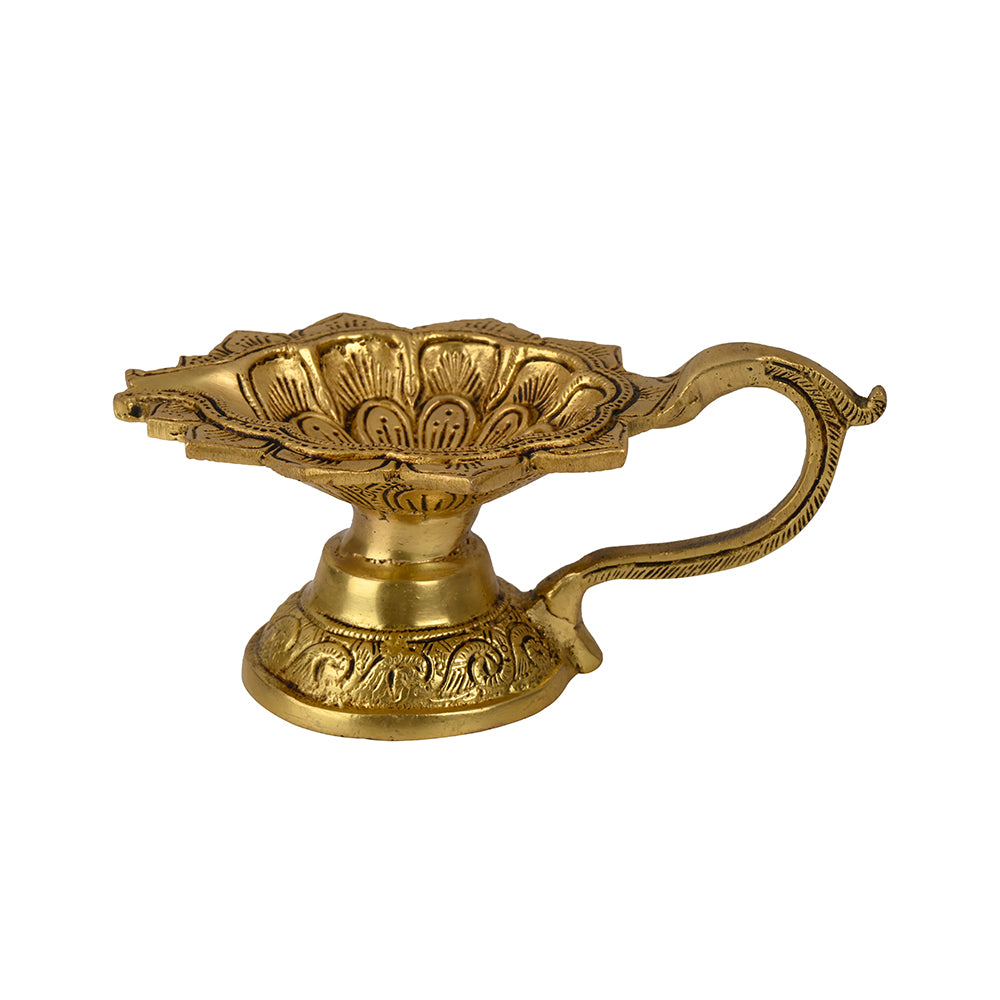 Lotus Deepak with Handle