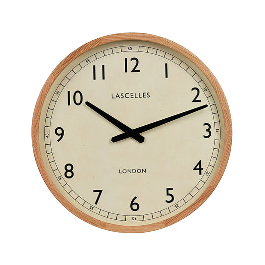Framed Oak Wood Traditional Wall Clock