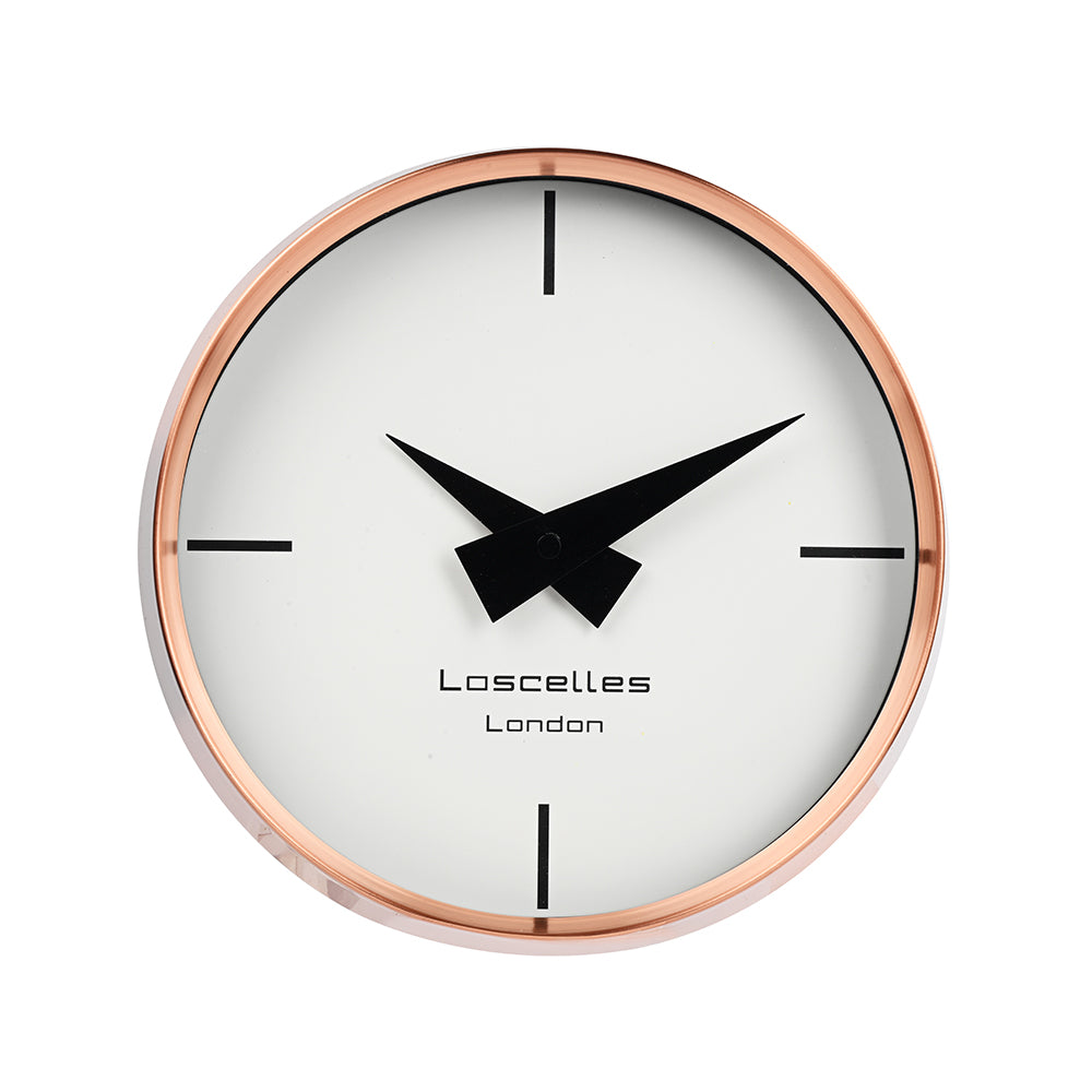 Modern Wall Clock Rose Gold