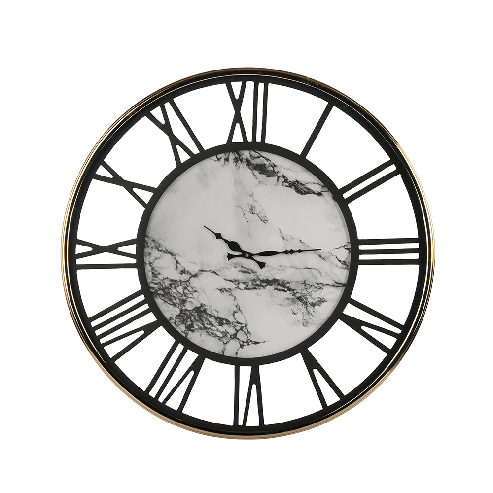 Round Wall Clock with Marble Impression