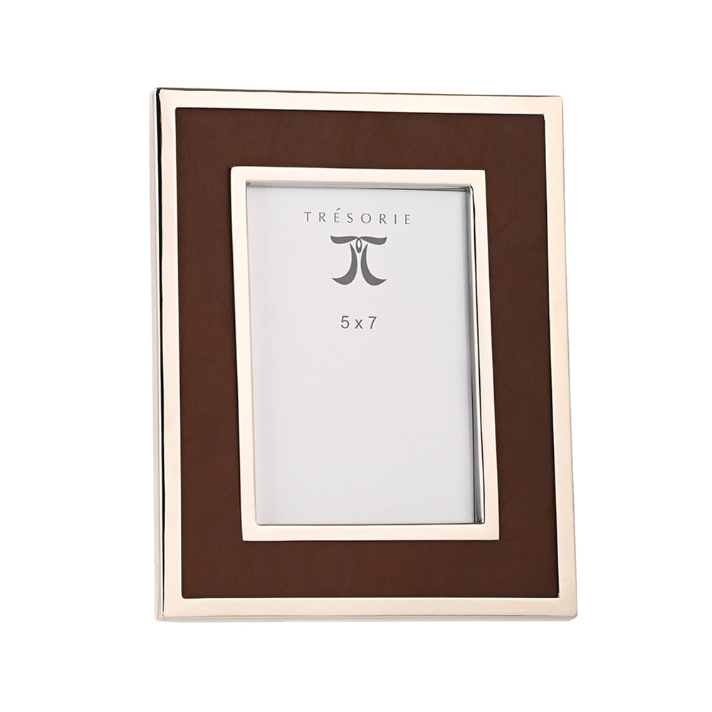Deep Brown Leather Photoframe 5X7