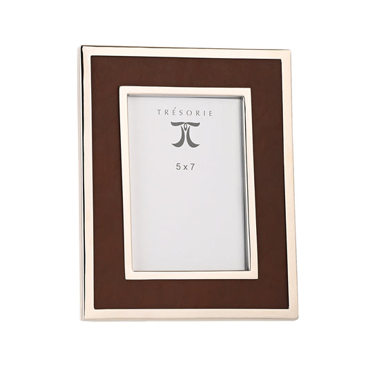 Deep Brown Leather Photoframe 5X7