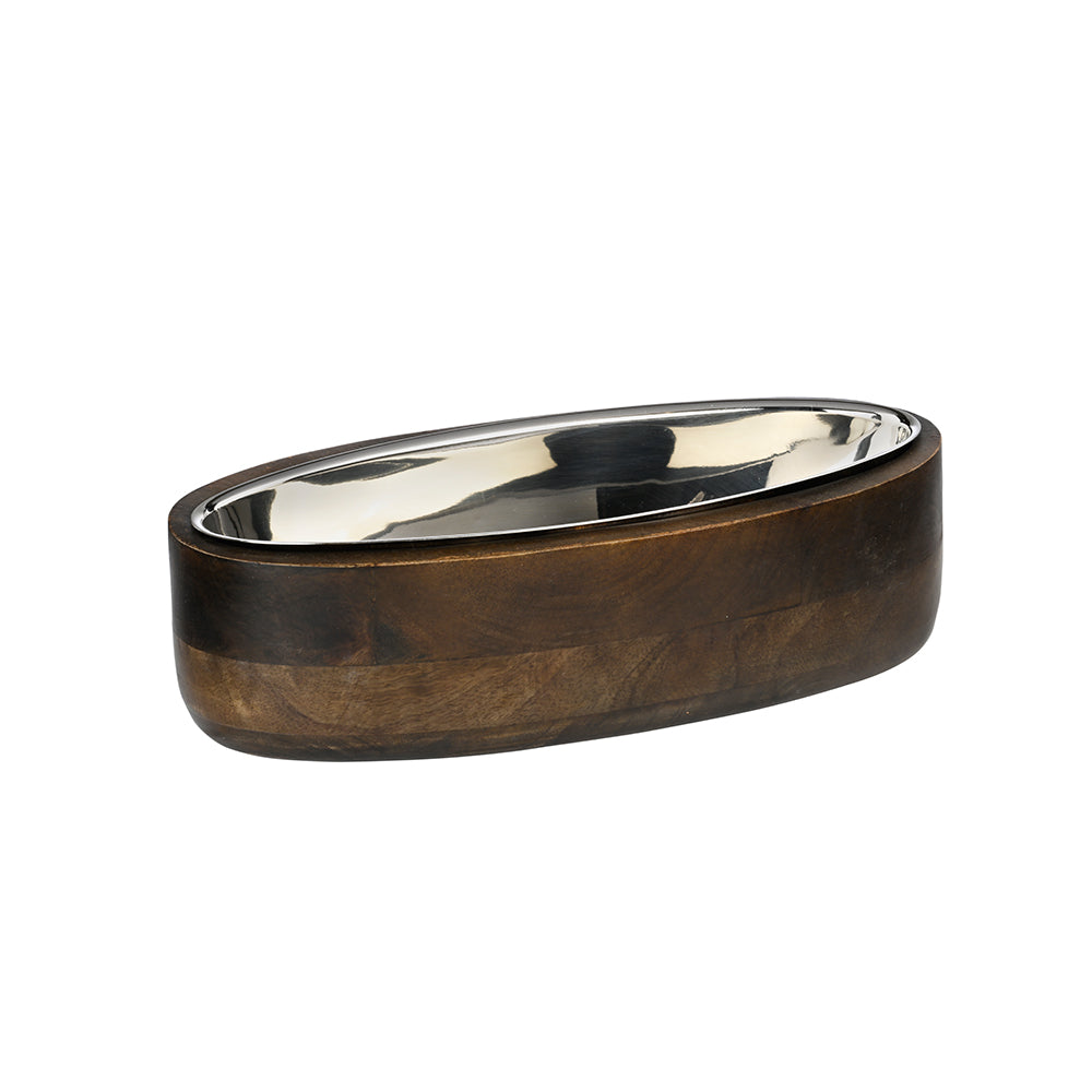 Oval Stainless Steel Serveware Large
