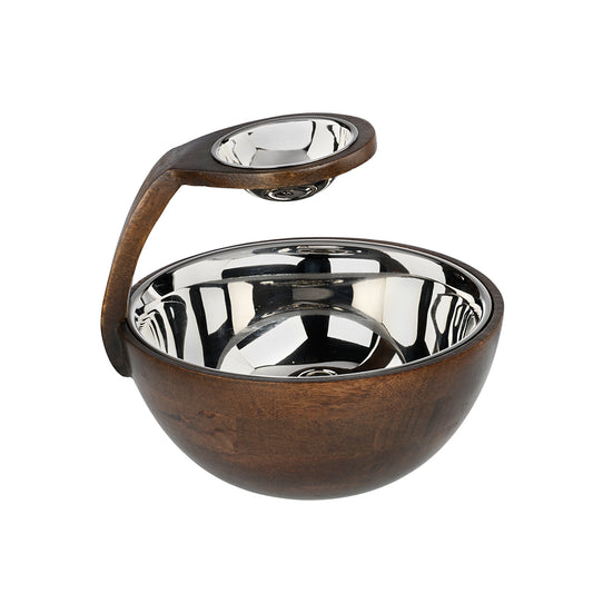 Orb Stainless Steel Chip and Dip Serveware Large