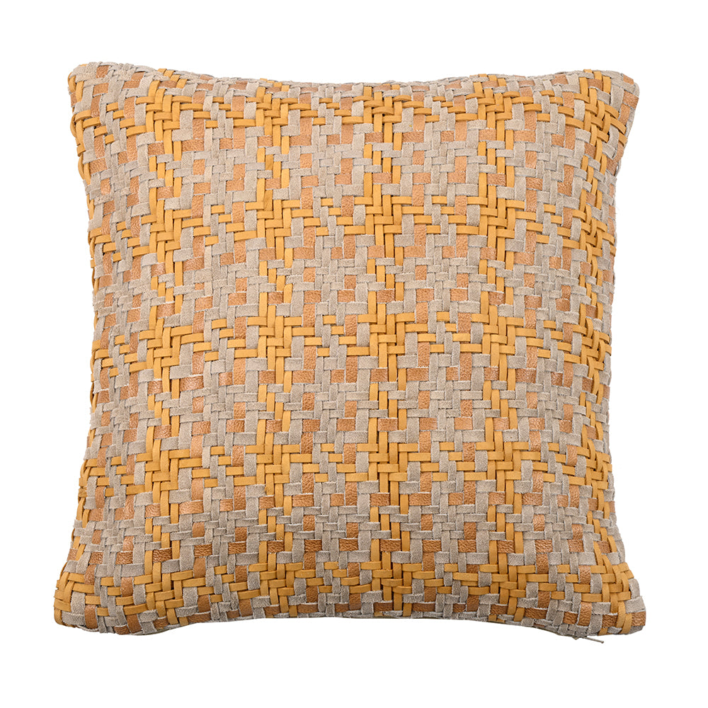 Polysuede Woven Leather Cushion Cover