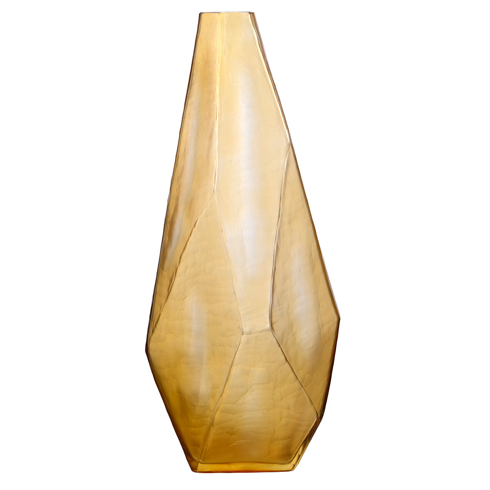 Amber Hexegon Tall Vase Large