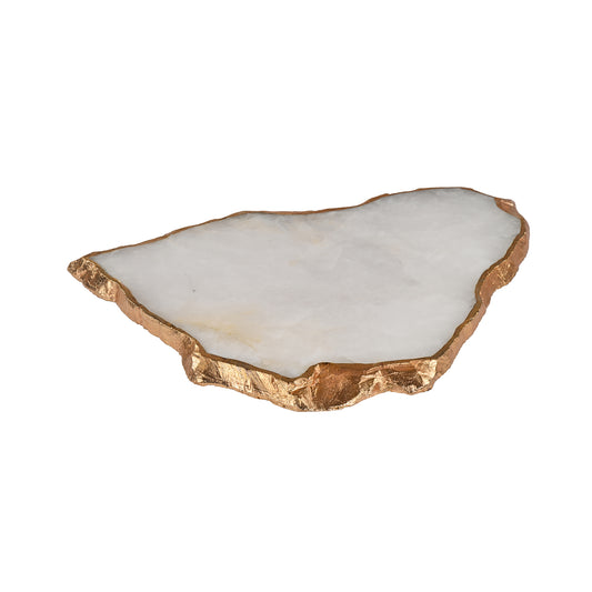 White Quartz Semi Precious Platter
