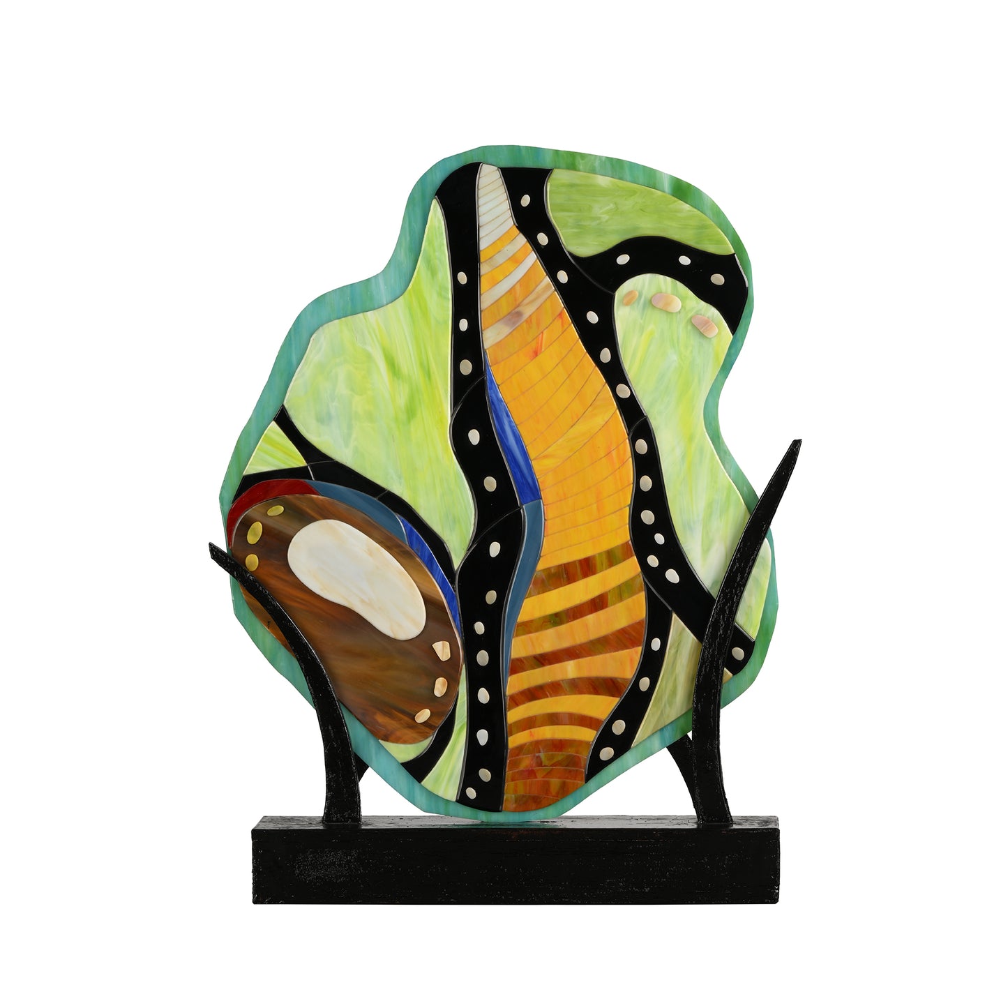 Abstract Shape Mural-Bright Colour with Stand
