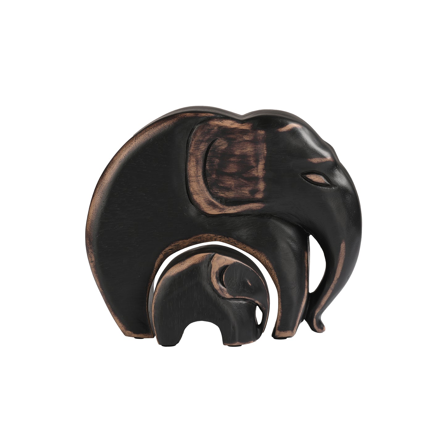 Black Elephant Artefact Set of 2